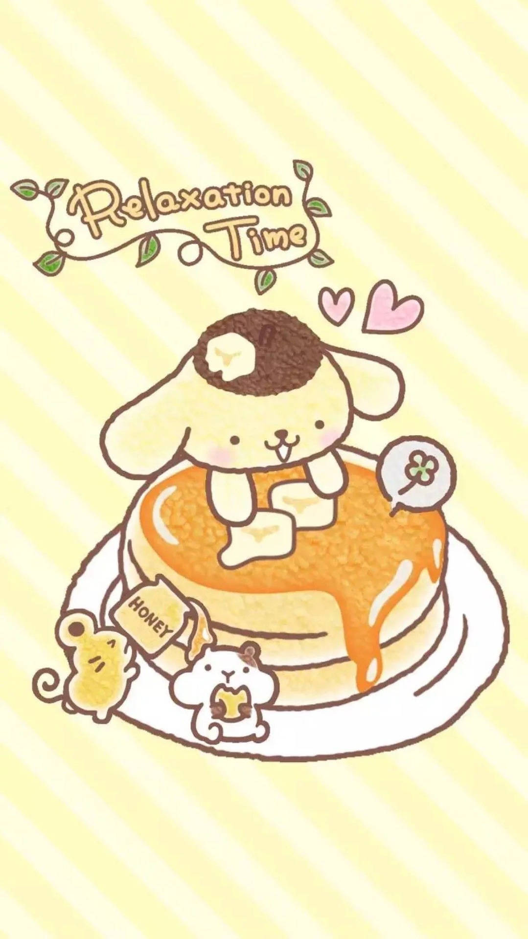 Pompompurin Trên Bánh Pancake Kawaii iPad