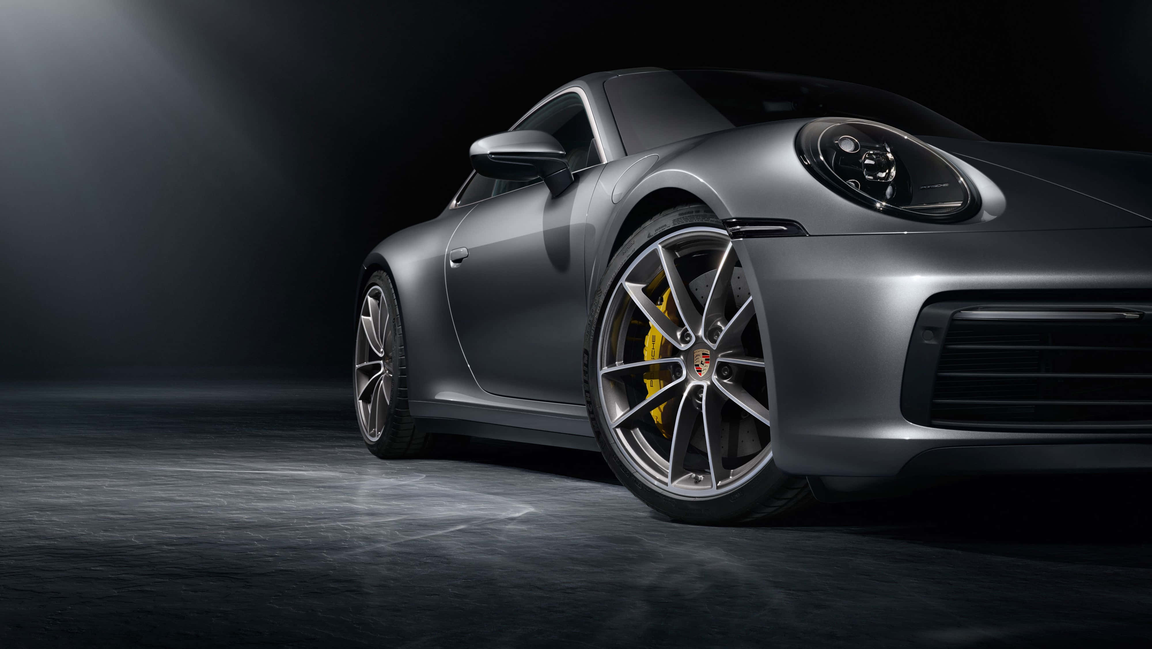 Porsche bạc-đen siêu nét 4K Hình nền