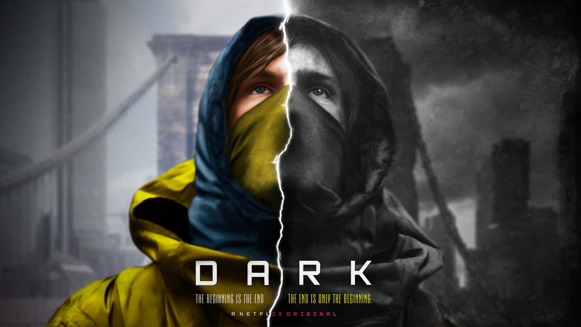 Poster Chia Đôi Của Series Gốc Netflix Dark Hình nền