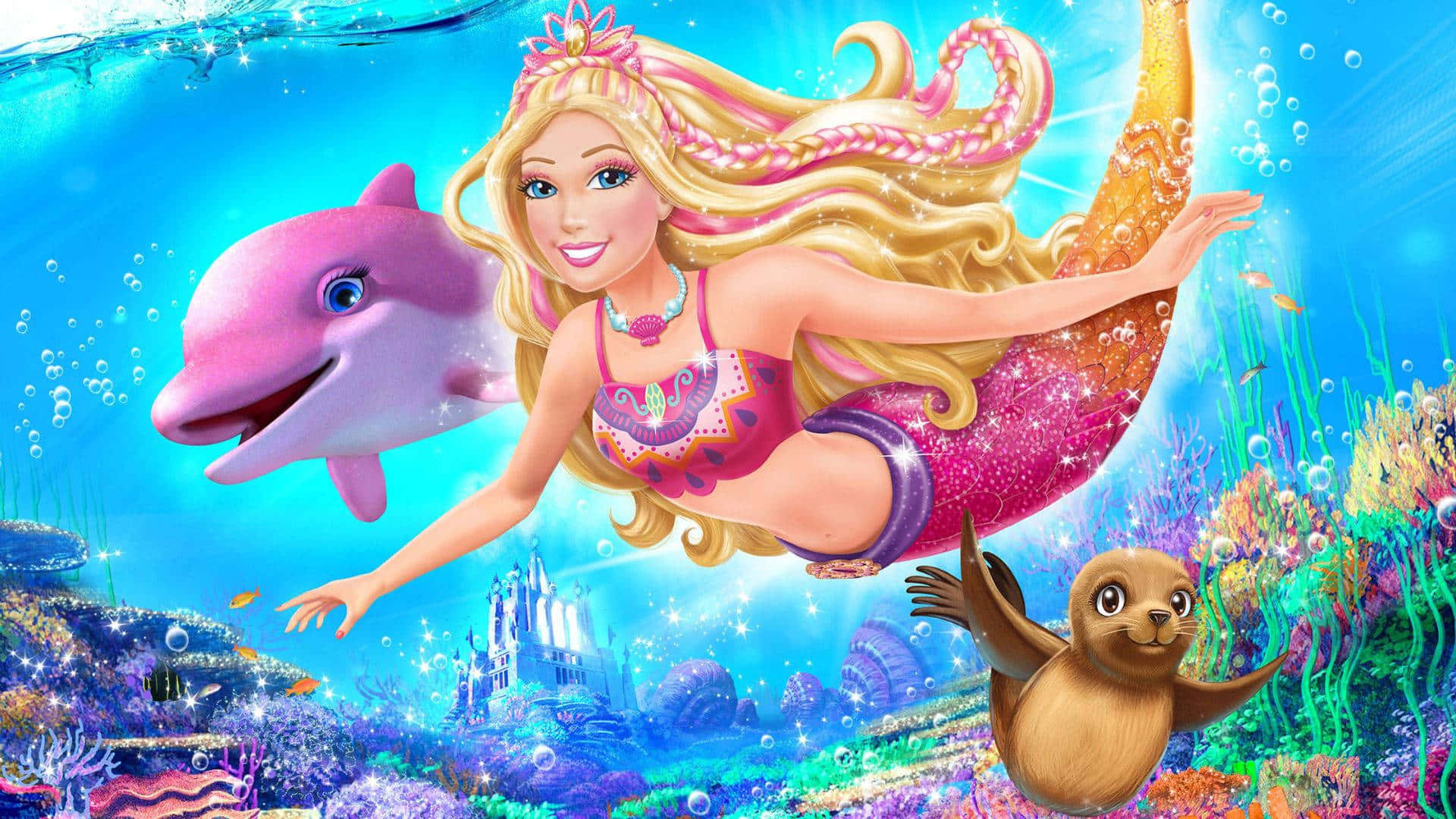 Poster Dễ Thương Của Barbie Trong Câu Chuyện Nàng Tiên Cá 2 — Nàng tiên cá Hình nền