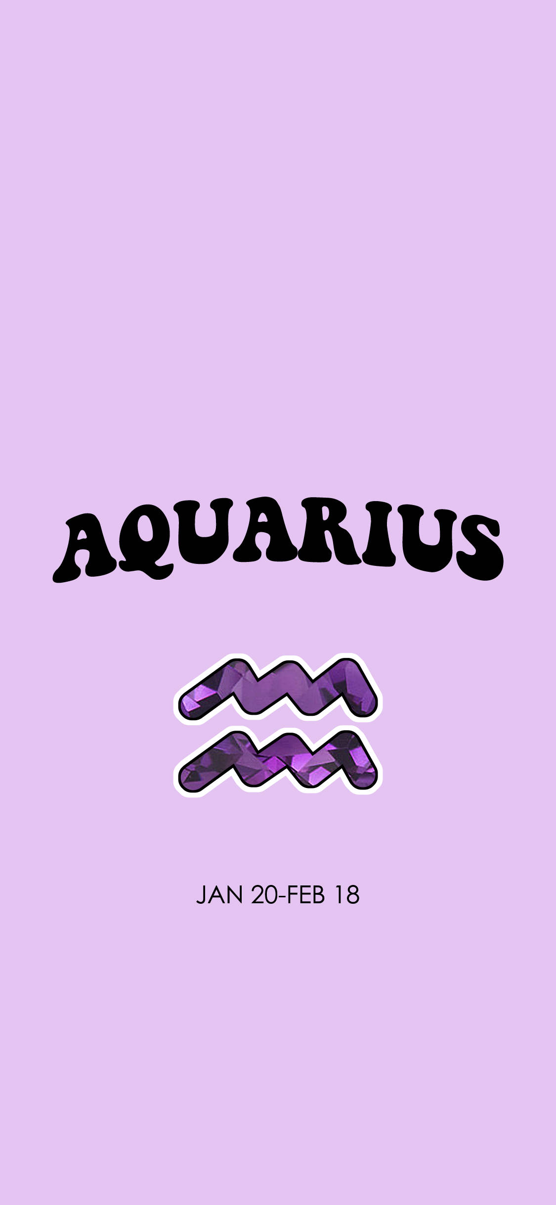 Purple Aquarius Zodiac Poster Hình nền