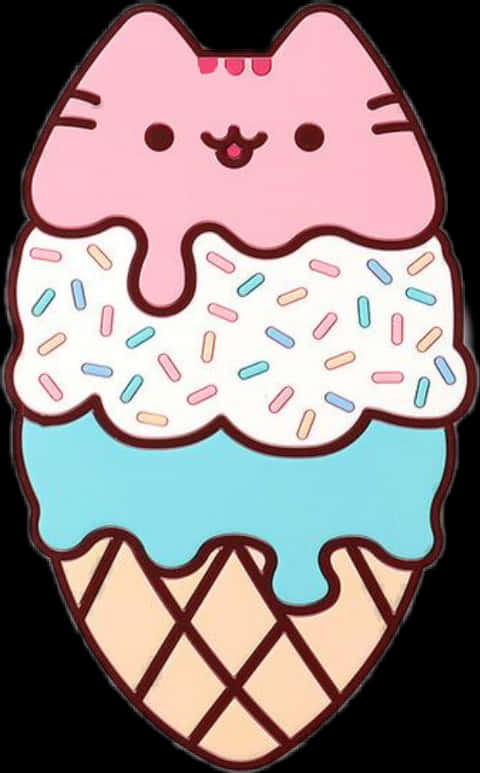 Pusheen Kem Ốc Quế Hình nền