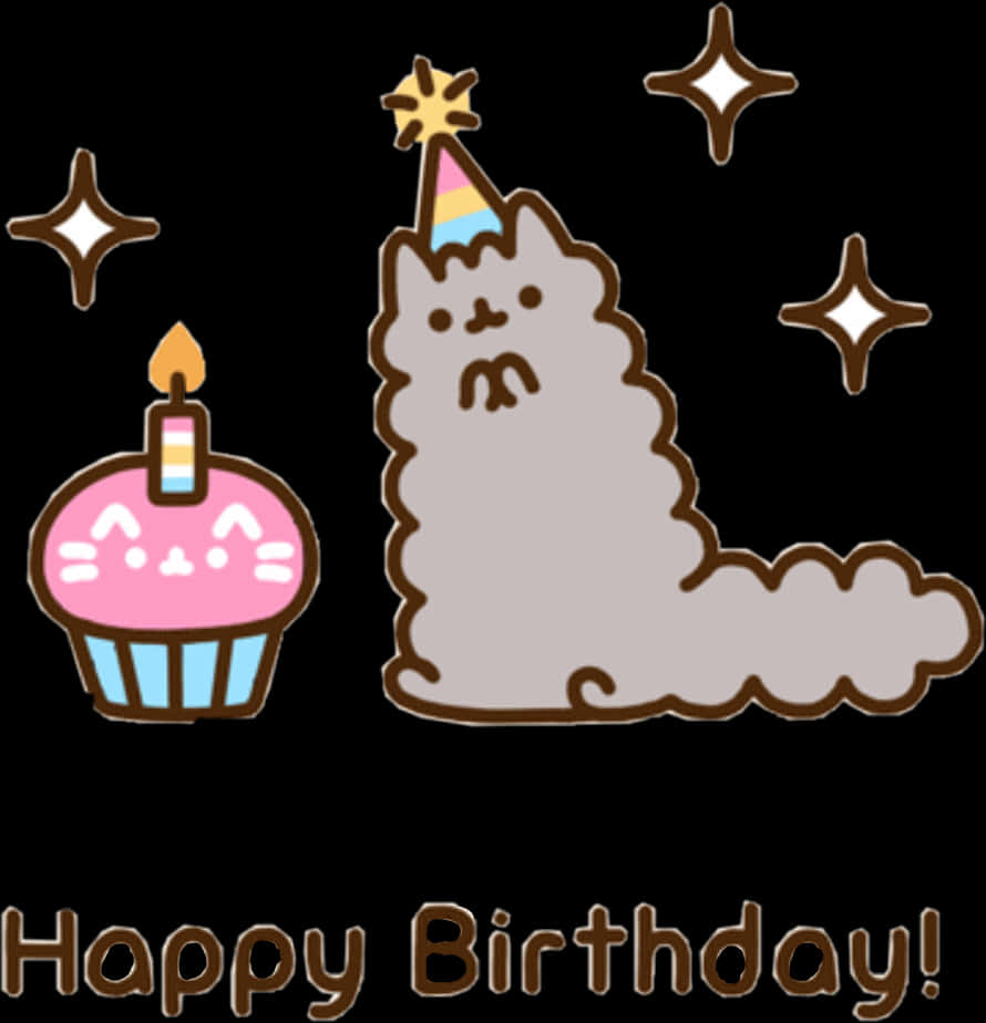Pusheen_ Sinh nhật_ Lễ kỷ niệm Hình nền