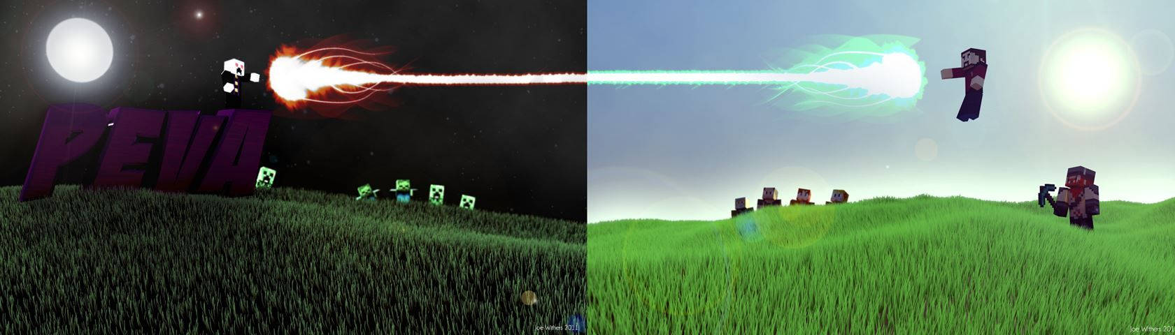 Quả Cầu Lửa Hợp Nhất Trên Thế Giới Minecraft Hình nền