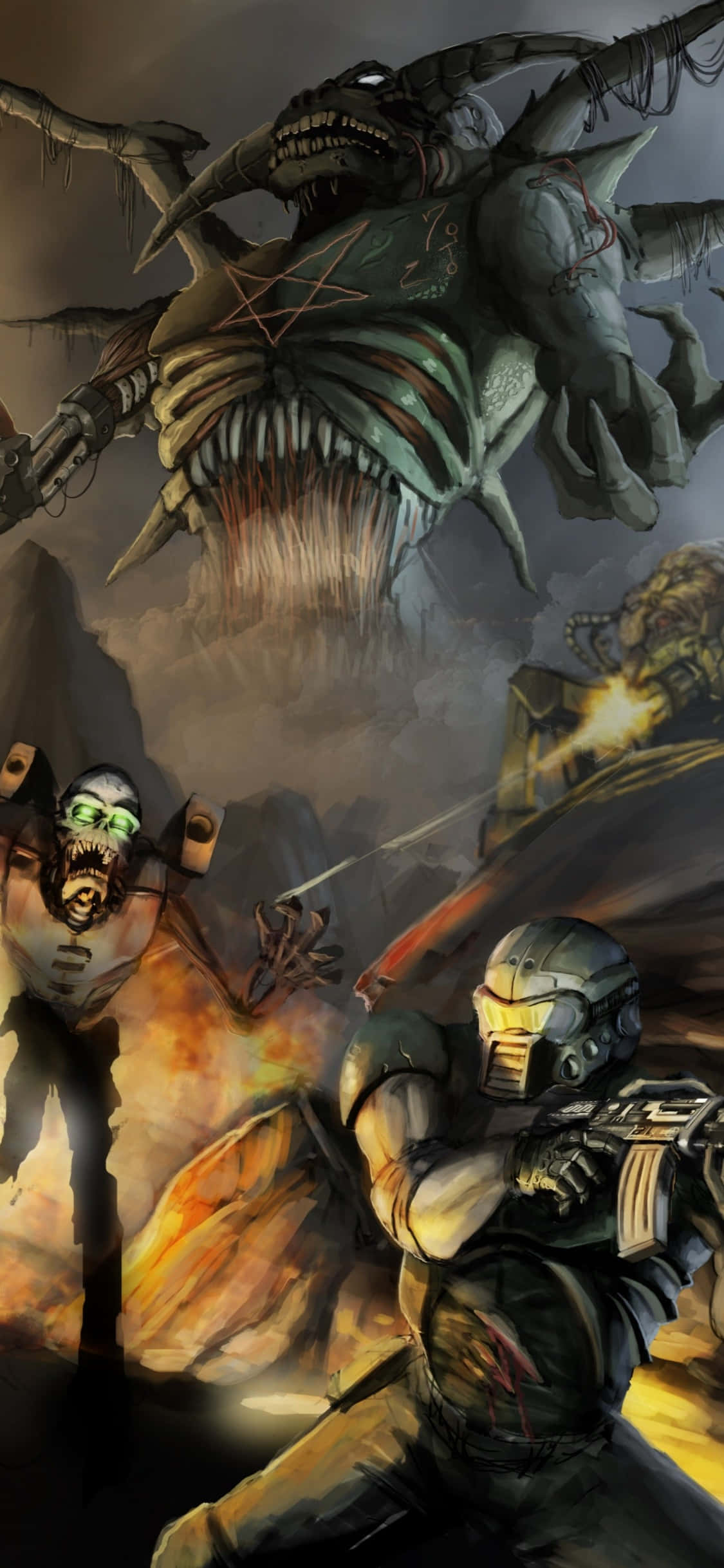 Quái Vật Doom Nền iPhone Xs Hình nền