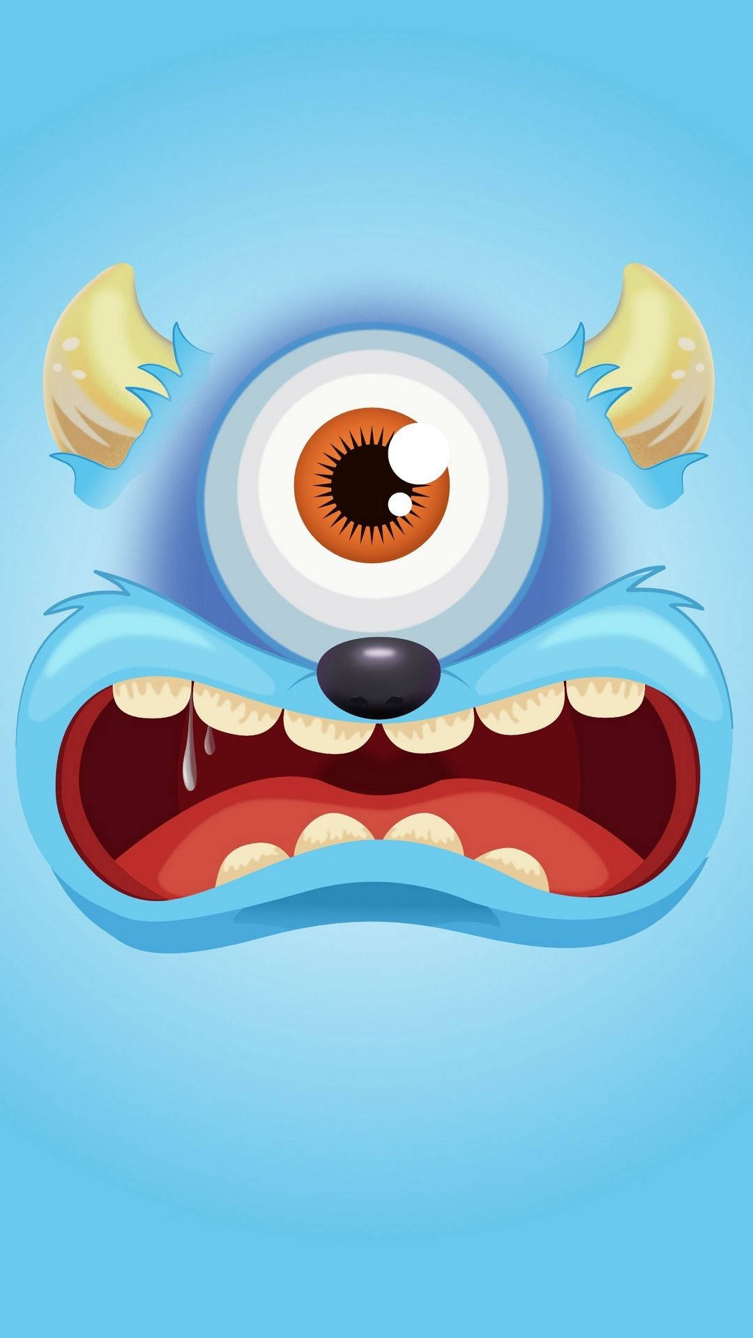 Quái vật mắt xanh Halloween iPhone Hình nền