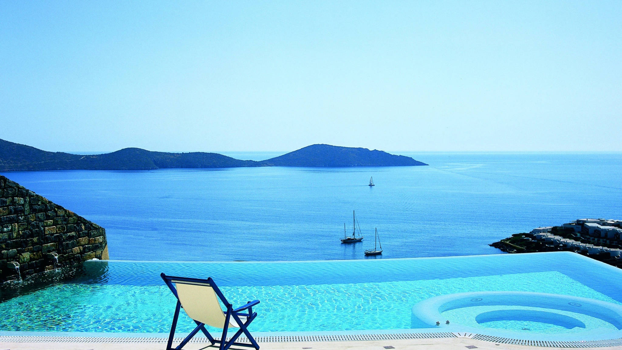 Quang cảnh đại dương hùng vĩ từ Crete, Hy Lạp Hình nền