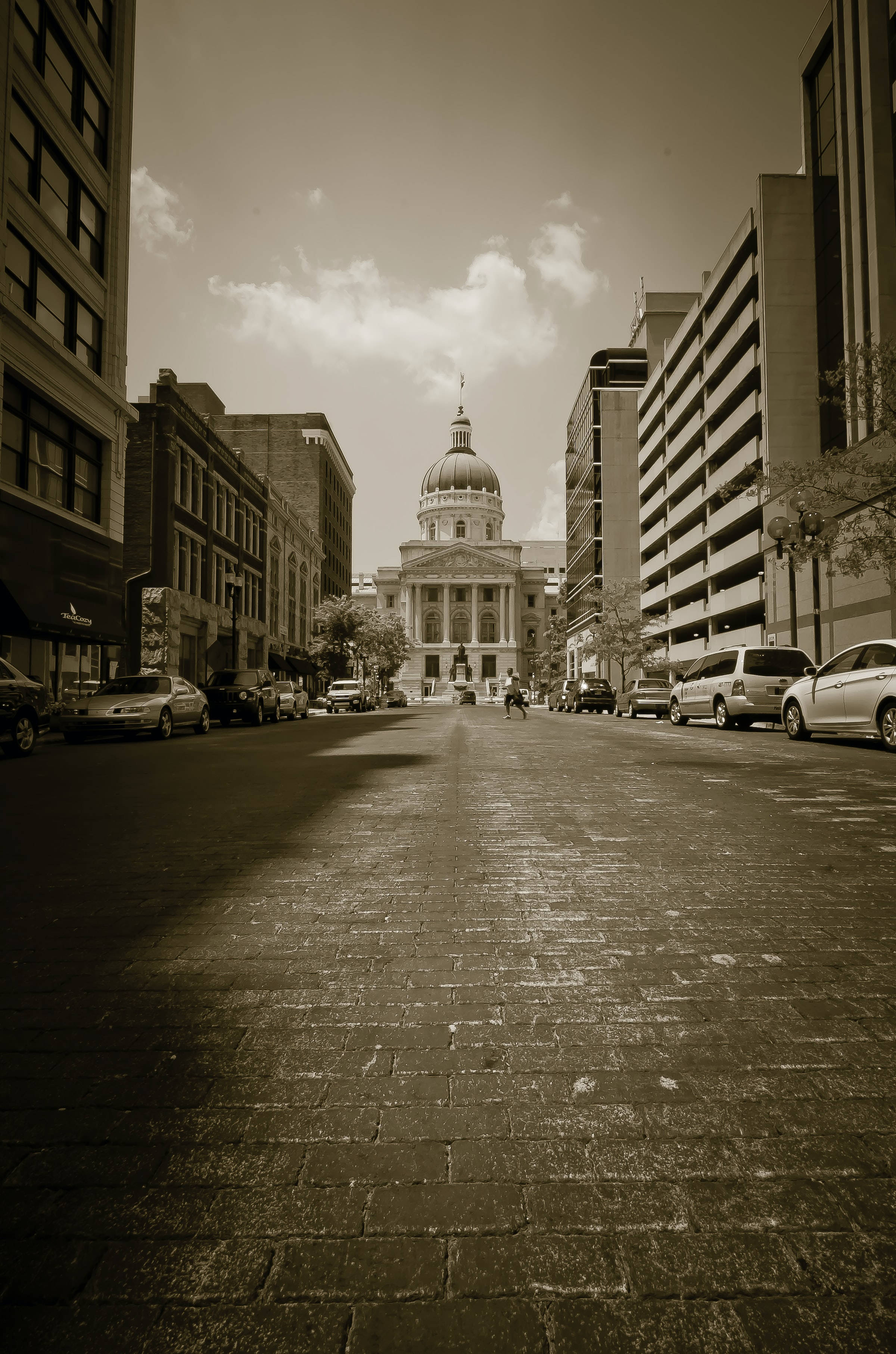 Quang Cảnh Hùng Vĩ Của Tòa Nhà Indiana Statehouse Ở Indianapolis Hình nền