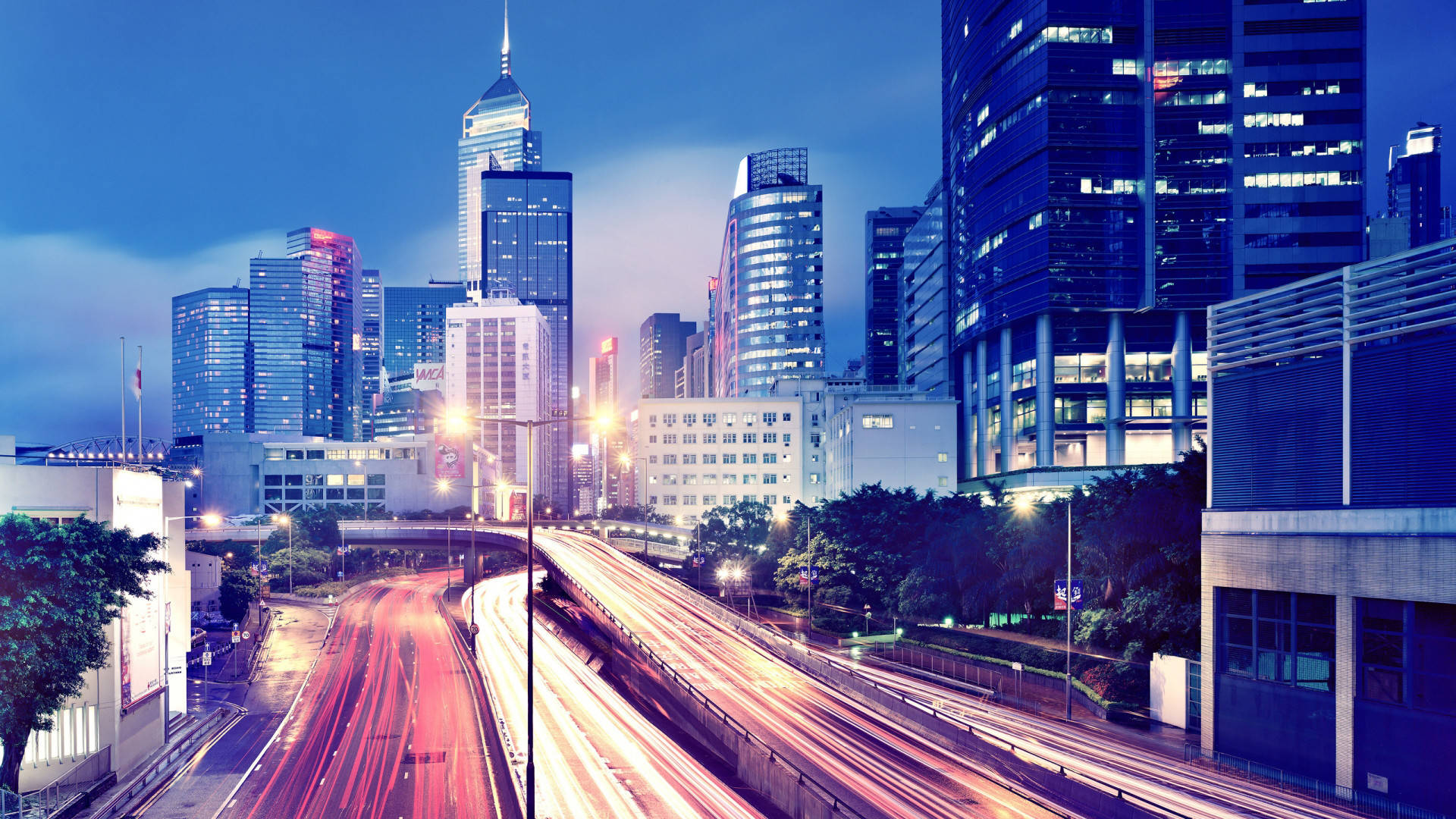 Quang cảnh ngoạn mục của xa lộ nhộn nhịp Jakarta Hình nền