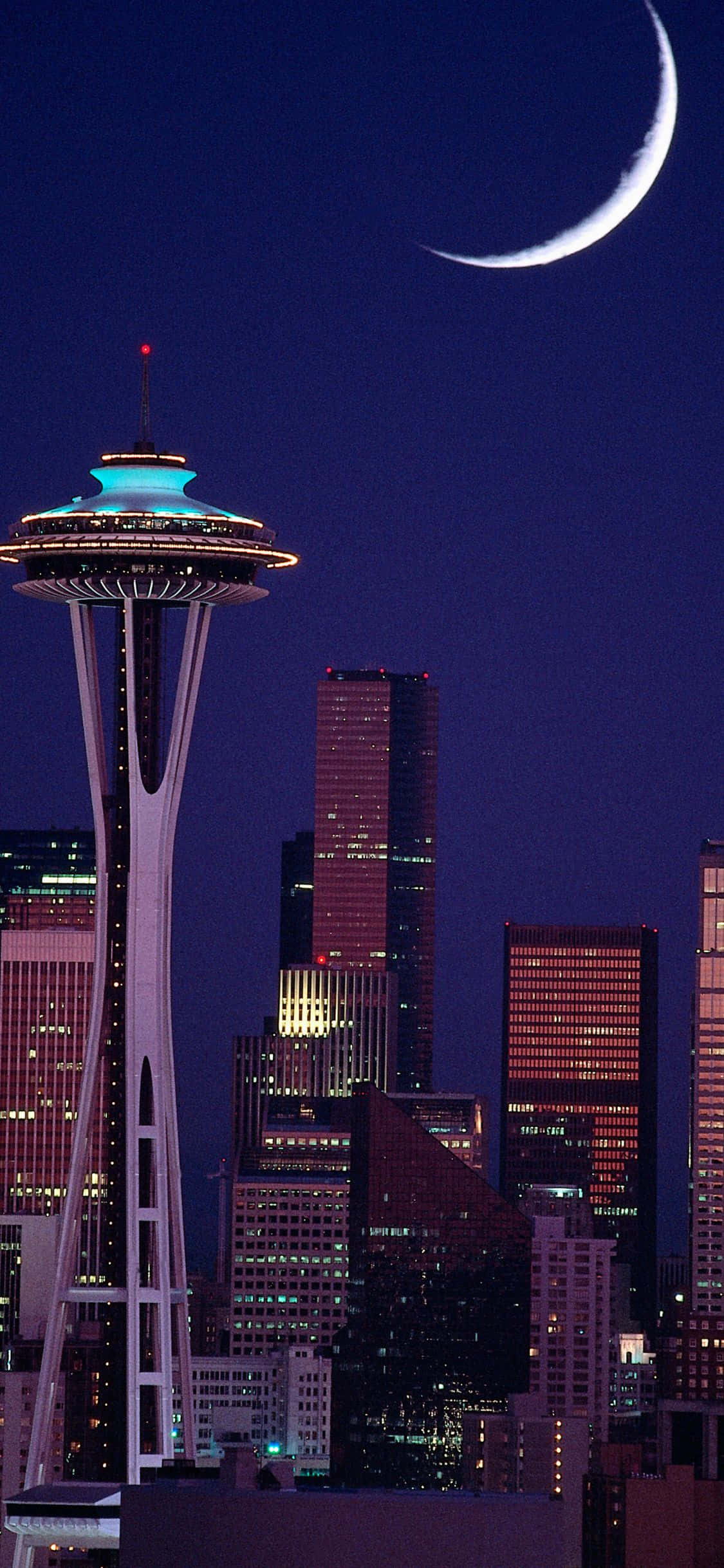 Quang cảnh quyến rũ của đường chân trời Seattle từ bờ sông Hình nền