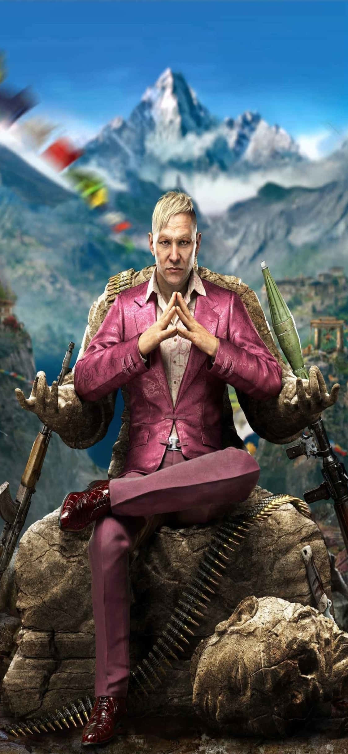 Quang cảnh thế giới mở của Far Cry 3 trên iPhone X Hình nền