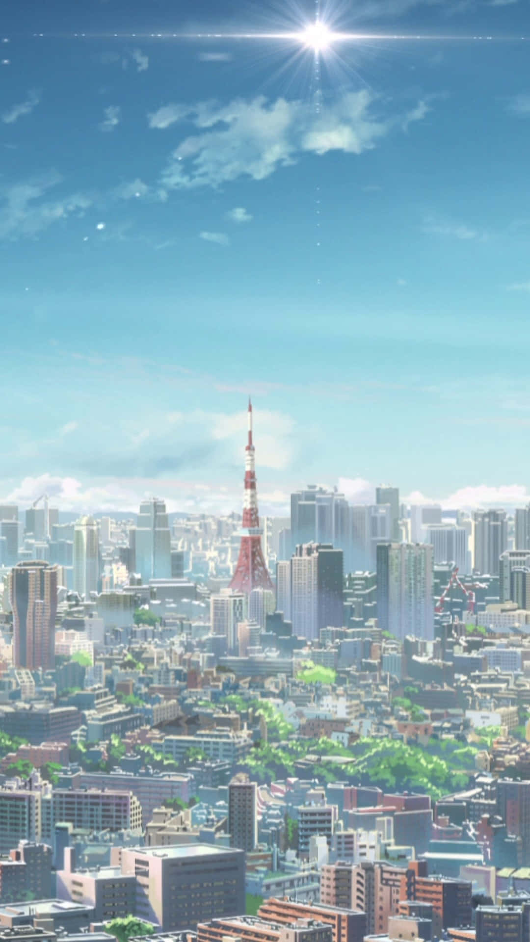 Quang cảnh trên cao của Tháp Anime Tokyo Hình nền