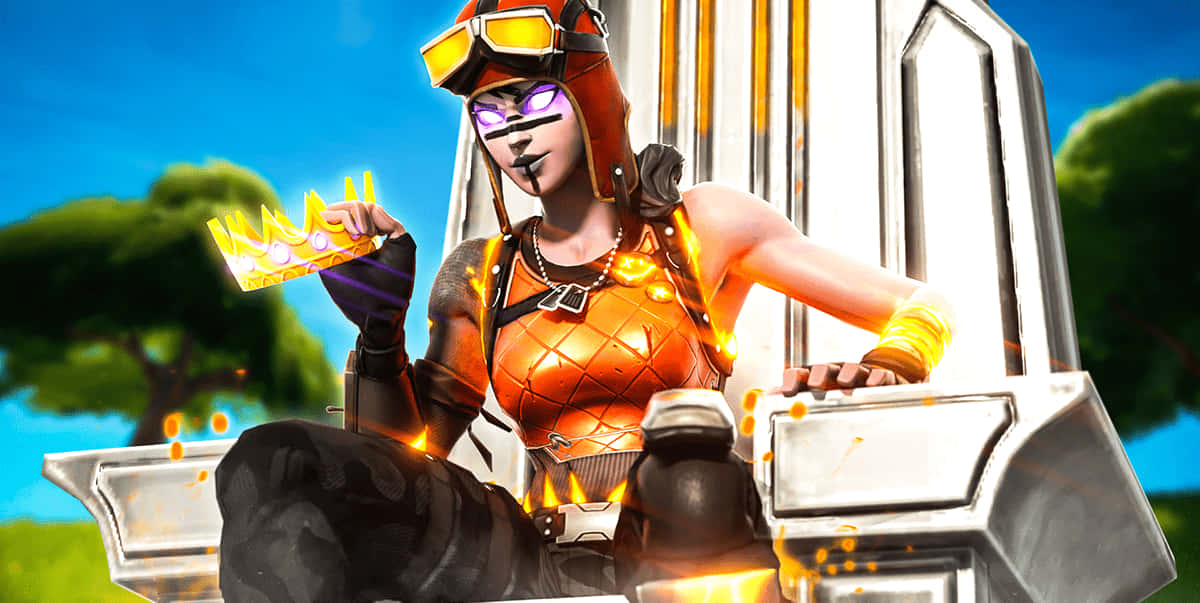Queen Blaze Fortnite Ngồi Trên Ngai Vàng Hình nền