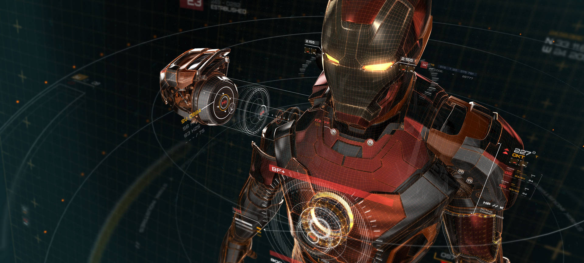 Hình nền quét AI Iron Man