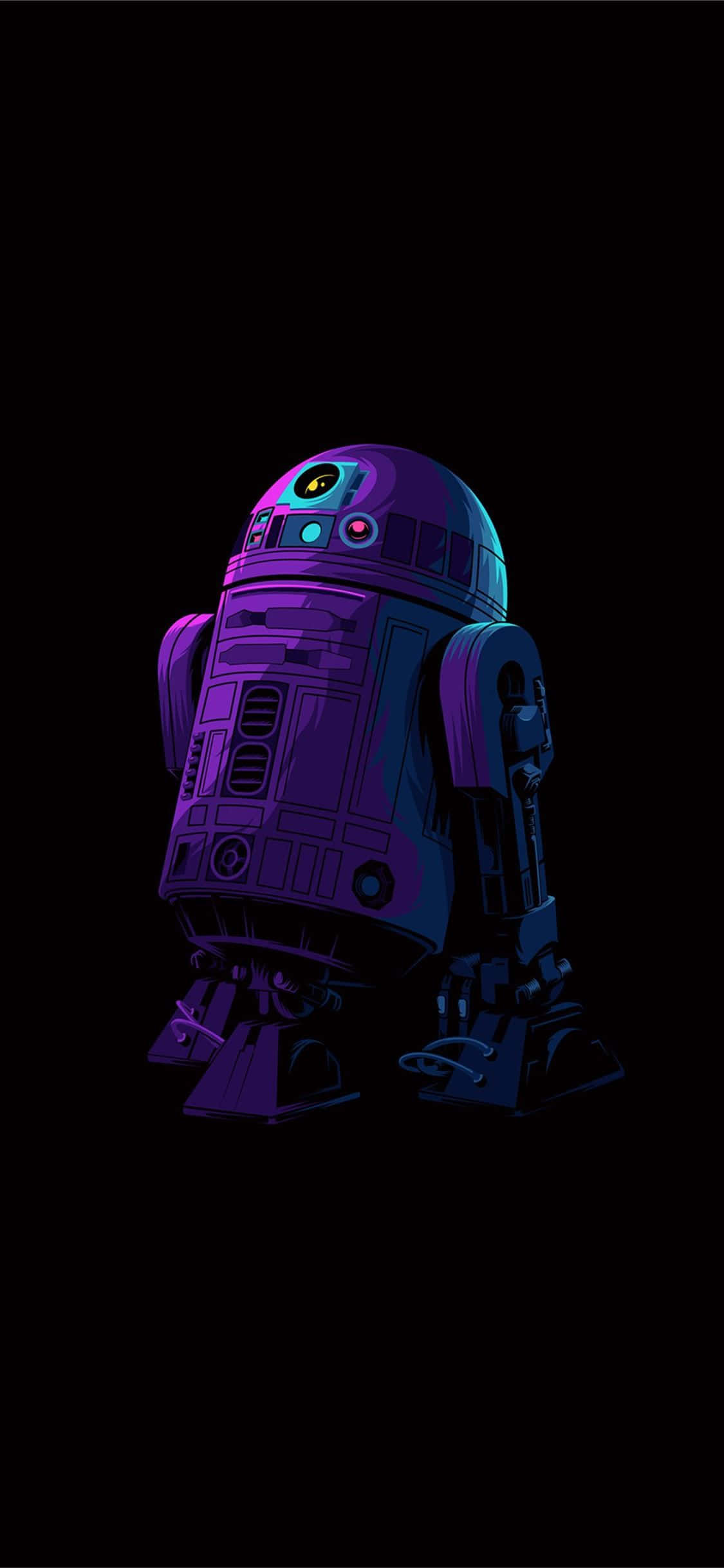 r2d2 trên nền đen Hình nền