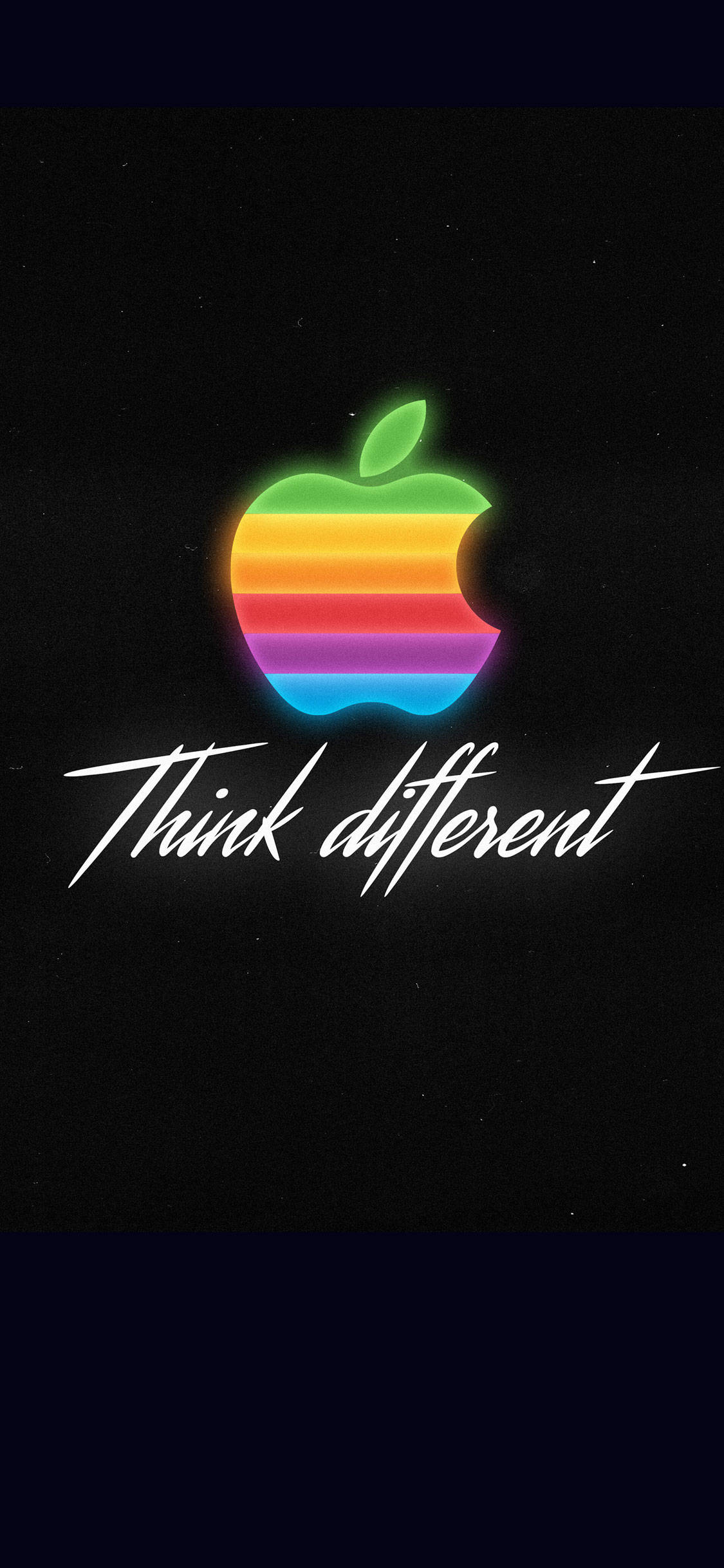 Rainbow Apple Logo iPhone Xs Hình nền