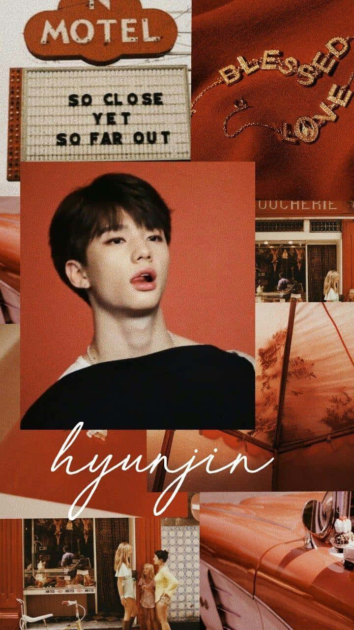 Rapper Hàn Quốc Hyunjin Chủ Đề Cam Đậm Hình nền