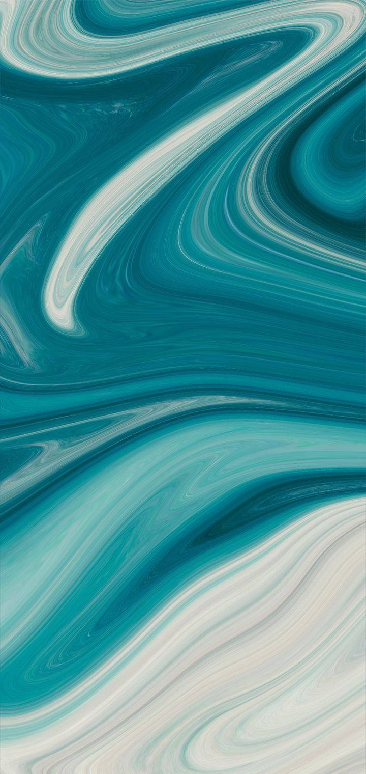 Realme Teal Swirls Hình nền
