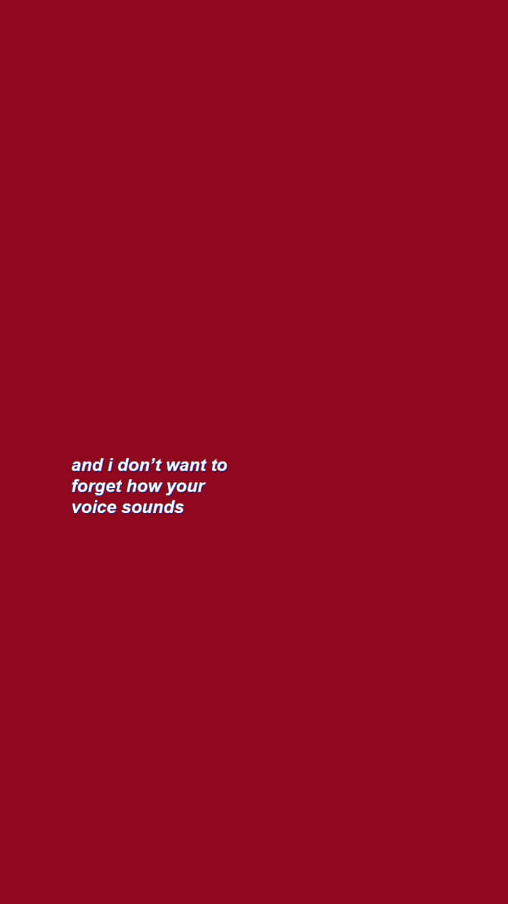 Red Aesthetic Tumblr Tôi Không Muốn Quên Hình nền