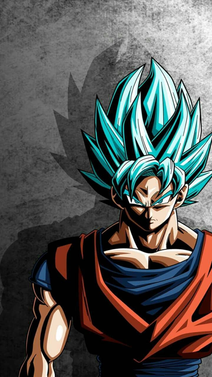 Hình nền Saiyan xanh Goku dựa vào tường.