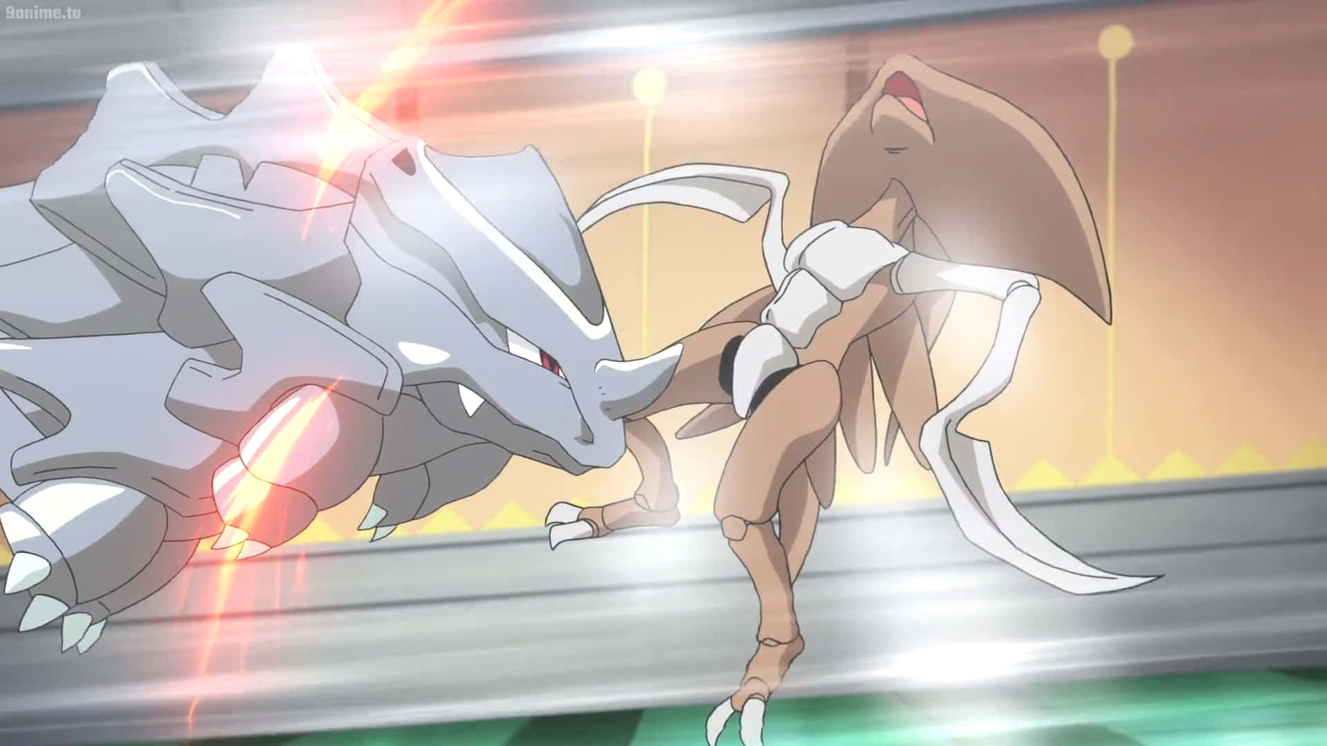 Rhyhorn Đối đầu Kabutops Hình nền