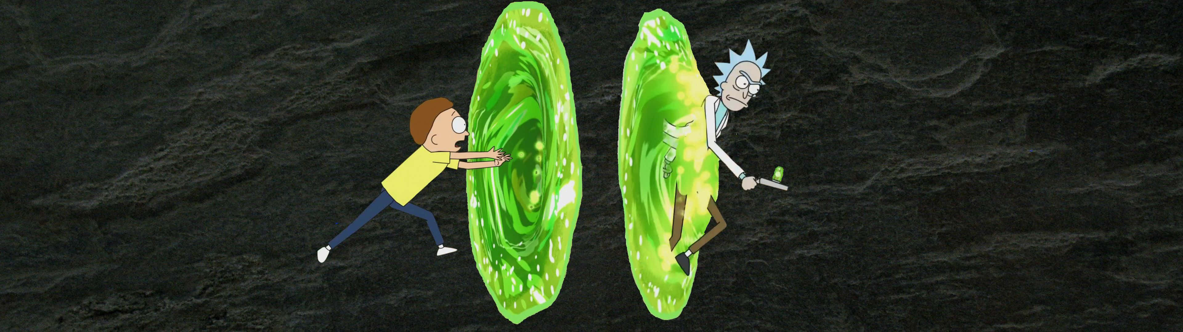 Rick And Morty Màn Hình Kép Ngầu Hình nền