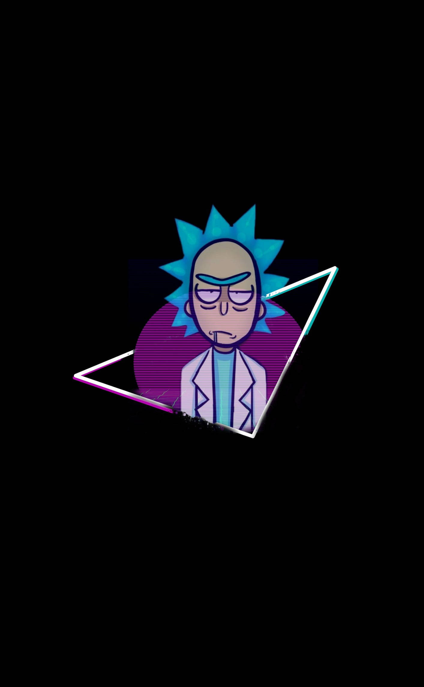 Rick Và Morty Phong Cách Vaporwave Chất Ngầu Hình nền