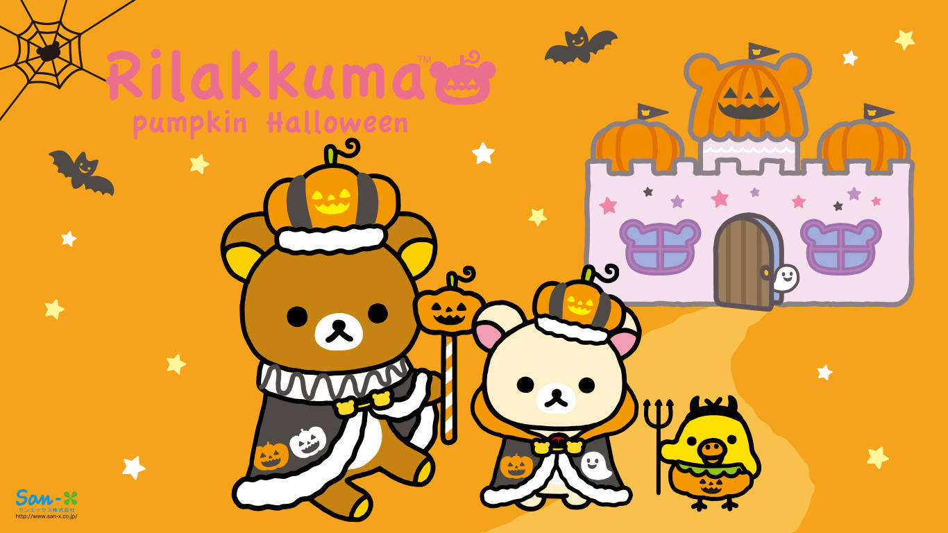 Rilakkuma Halloween Dễ Thương Hình nền