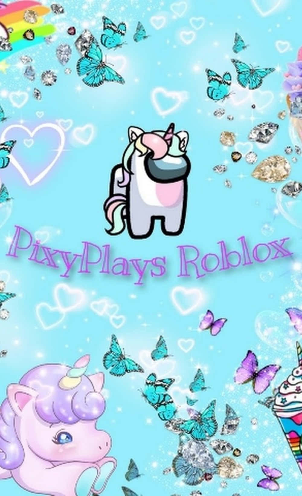 Roblox iPhone kỳ lân pastel bướm Hình nền