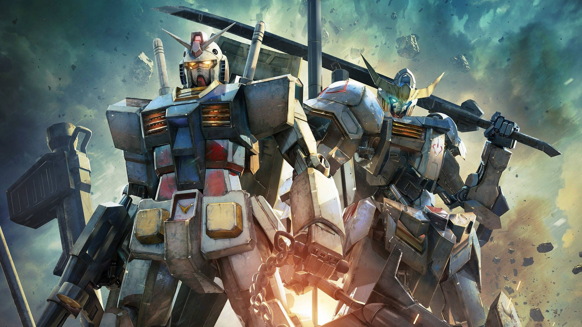 Robot Gundam cầm vũ khí Hình nền