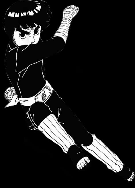 Rock Lee tư thế hành động Hình nền