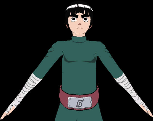 Rock Lee đứng tự tin Hình nền
