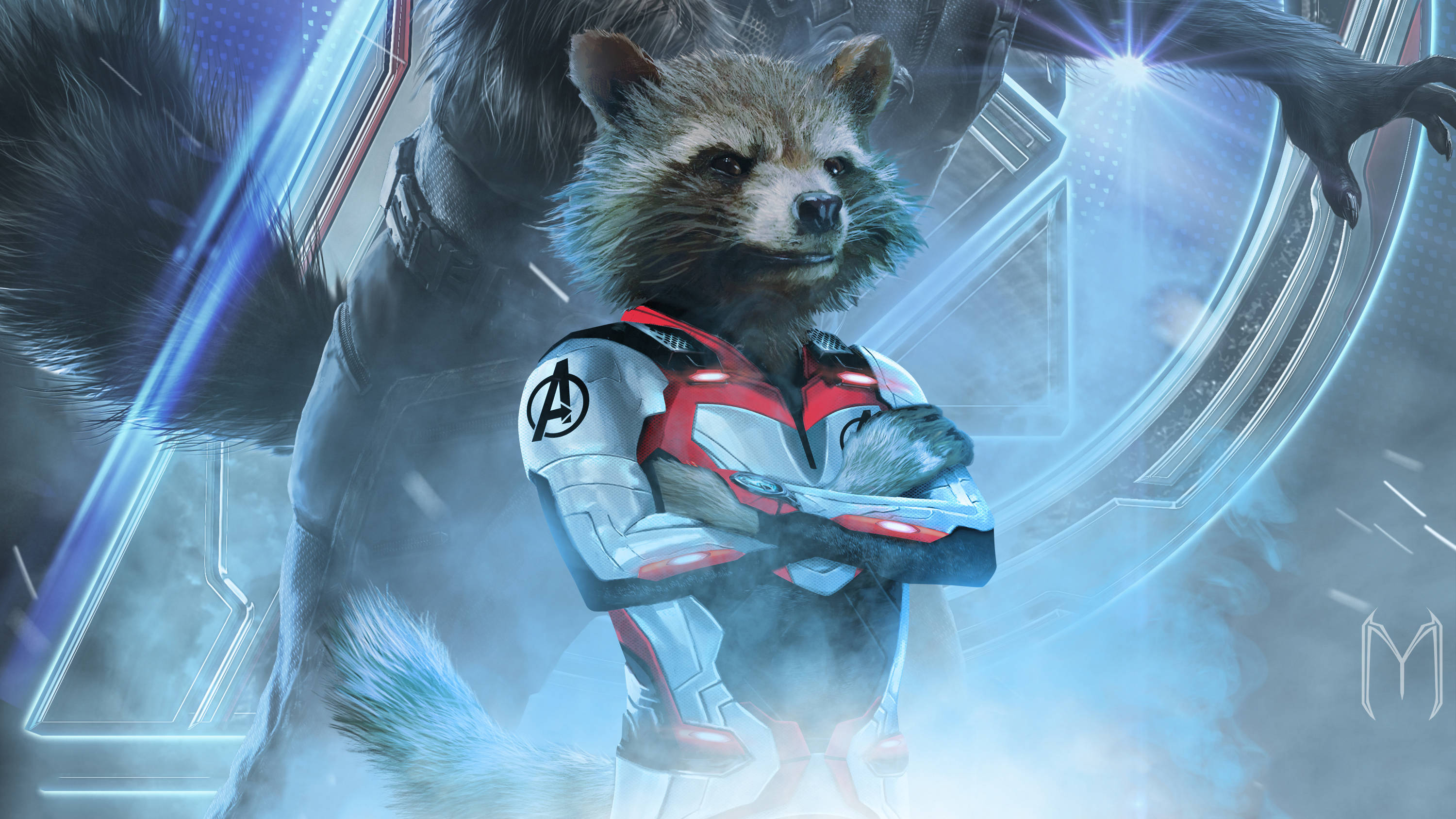 Rocket Trong Bộ Đồ 4K Marvel iPhone Hình nền