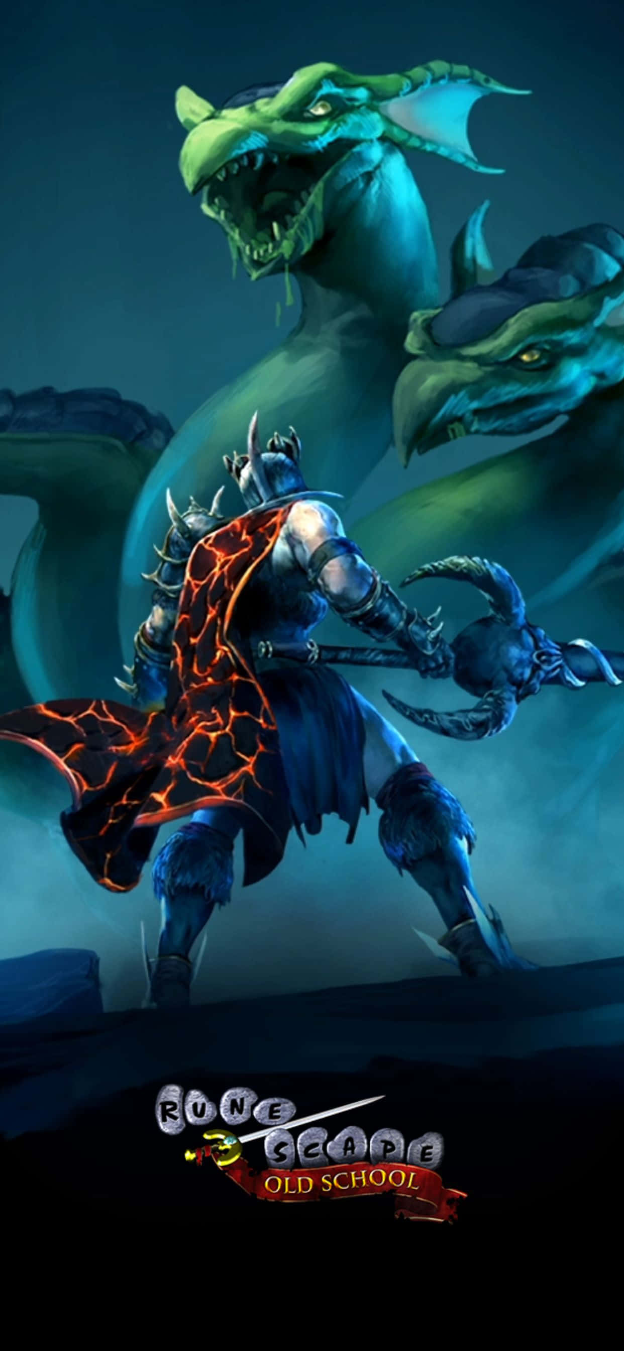 Rồng Xanh Và Chiến Binh Nền iPhone XS Max Runescape Oldschool Hình nền