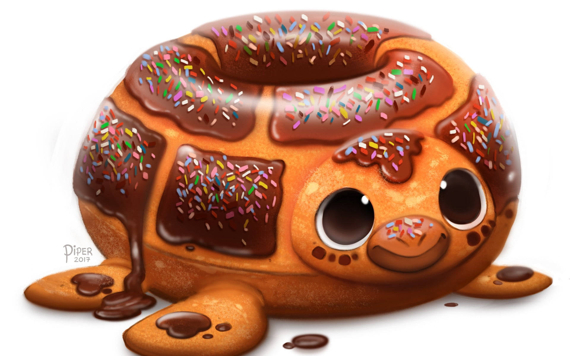 Rùa Ngầu Bánh Donut Hình nền