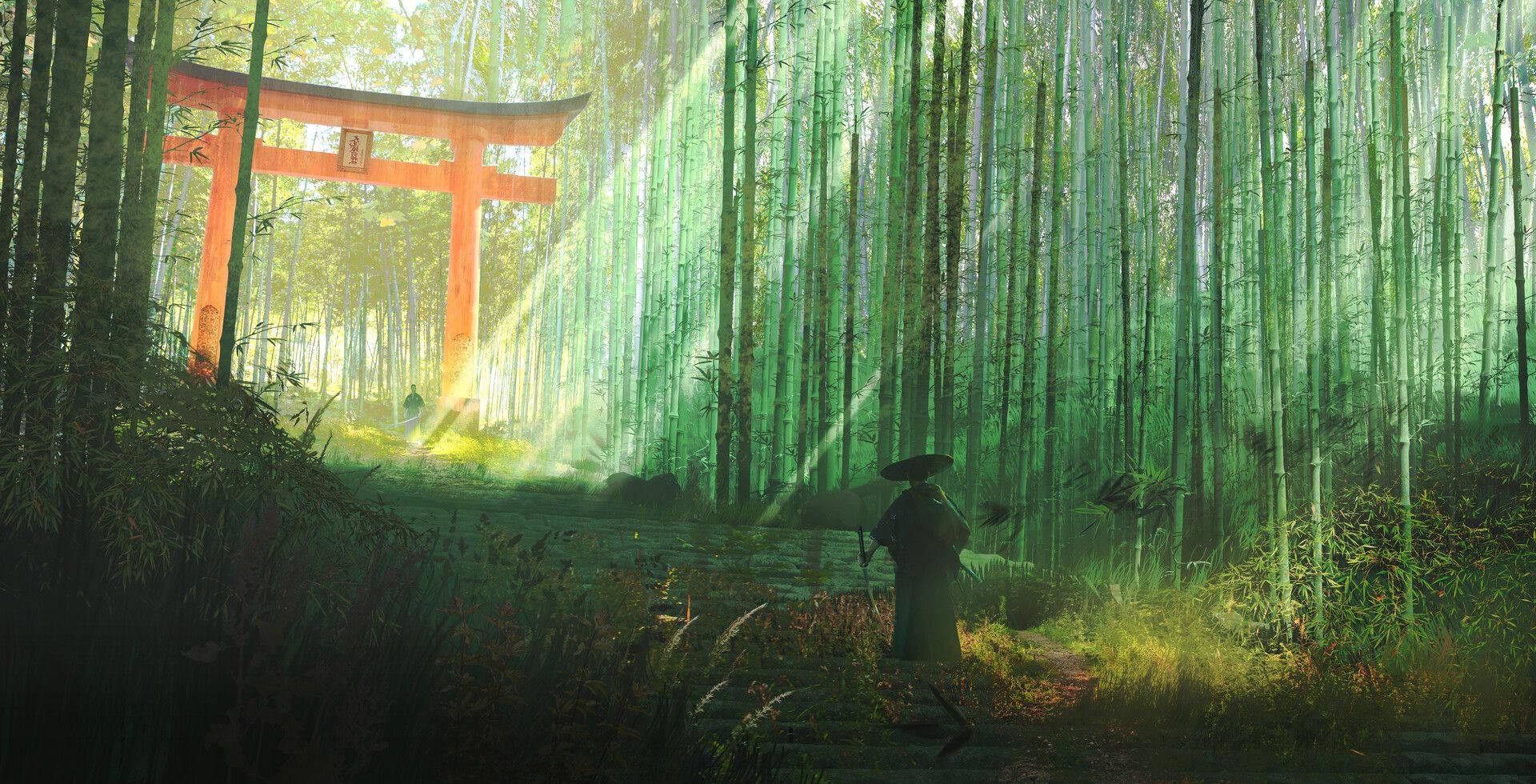 Rừng Tre Arashiyama 4K Kyoto Hình nền