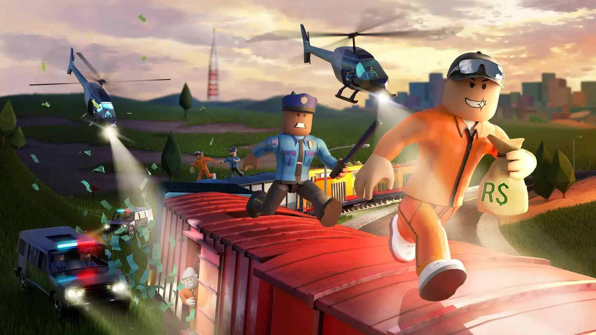 Rượt đuổi tên trộm trong Roblox Hình nền