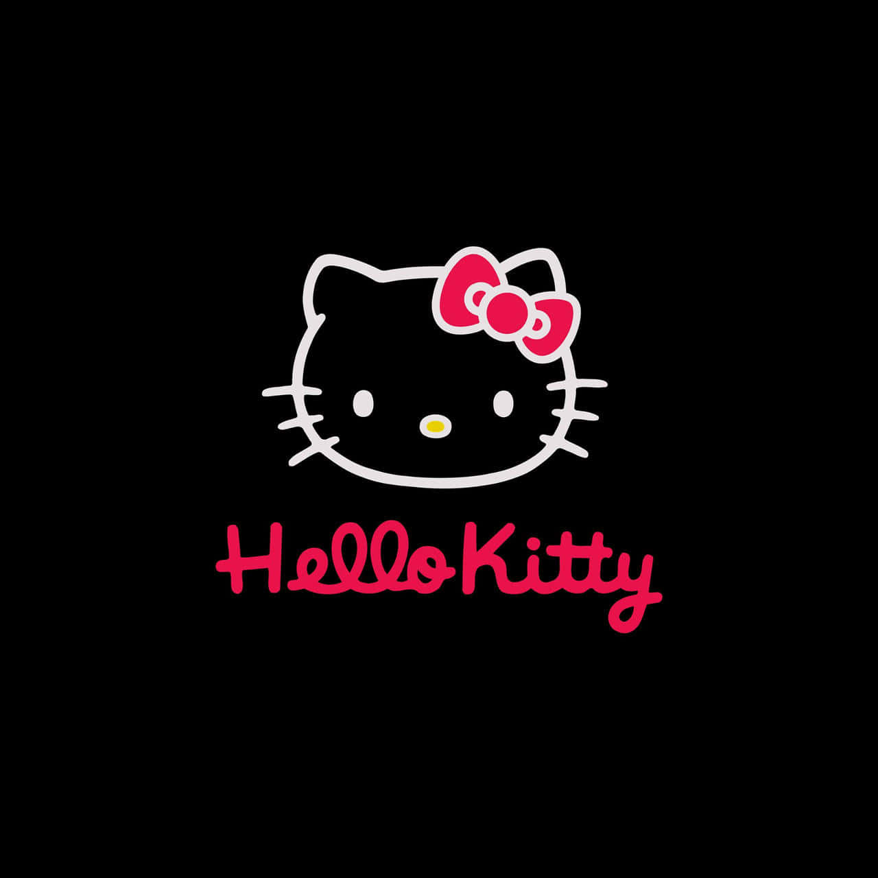 Ruy băng Hello Kitty Dễ thương Tối màu Hình nền