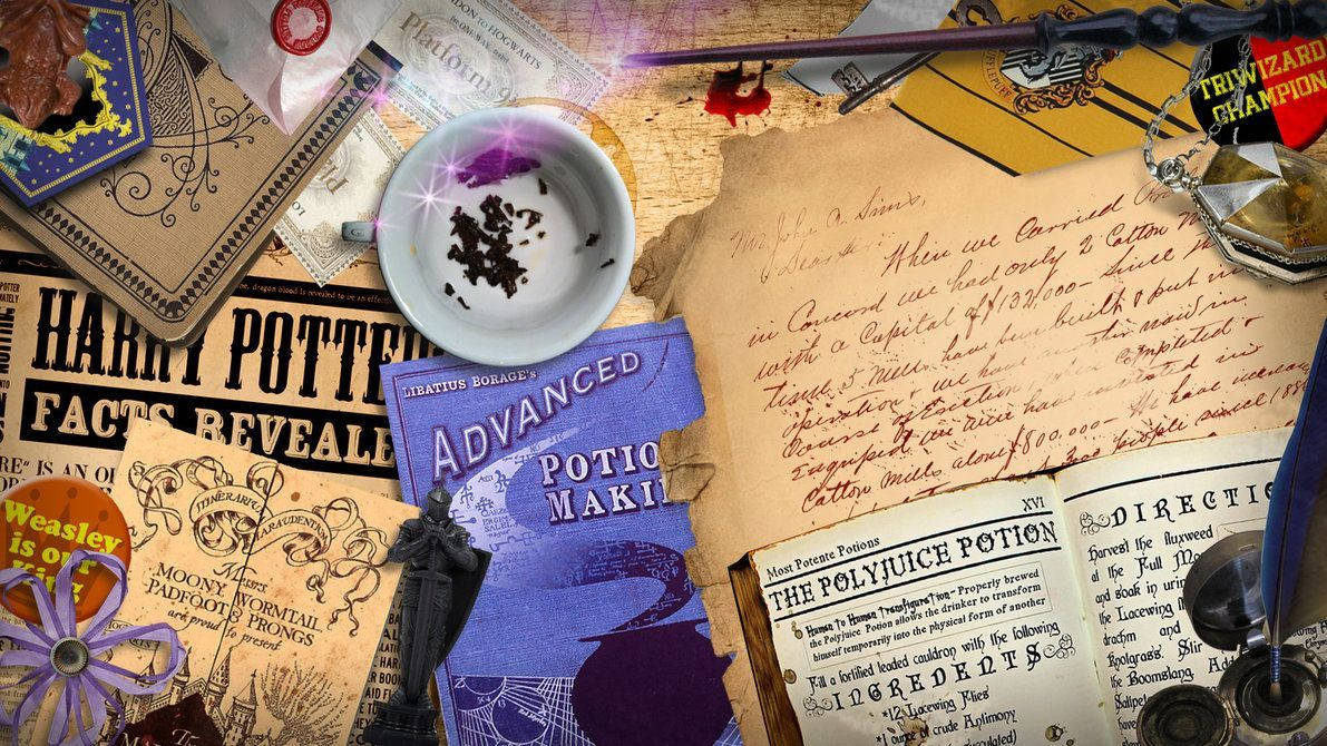 Sách Độc Dược Phong Cách Harry Potter Hình nền
