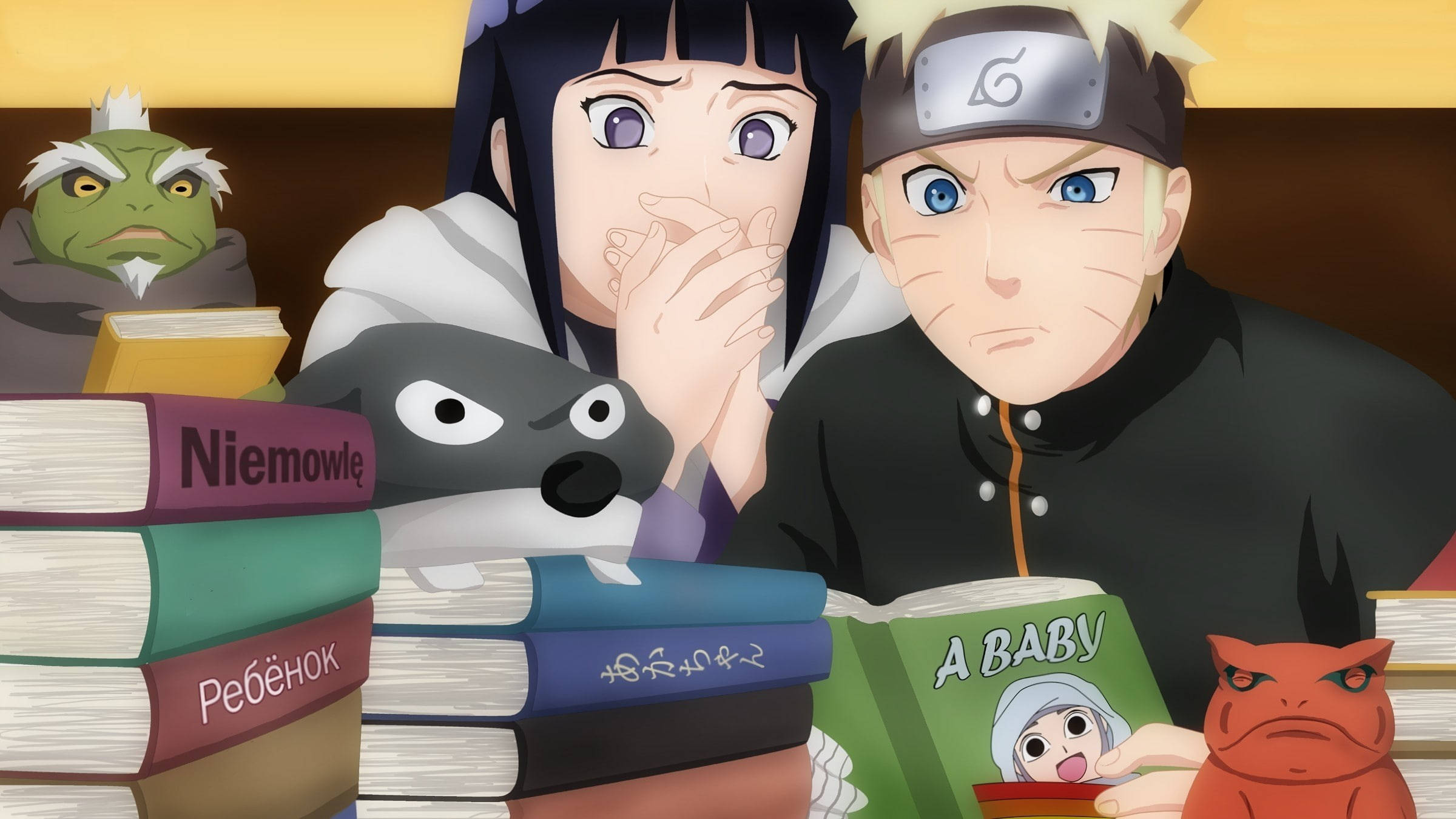 Sách sinh nở của Naruto và Hinata sống động Hình nền