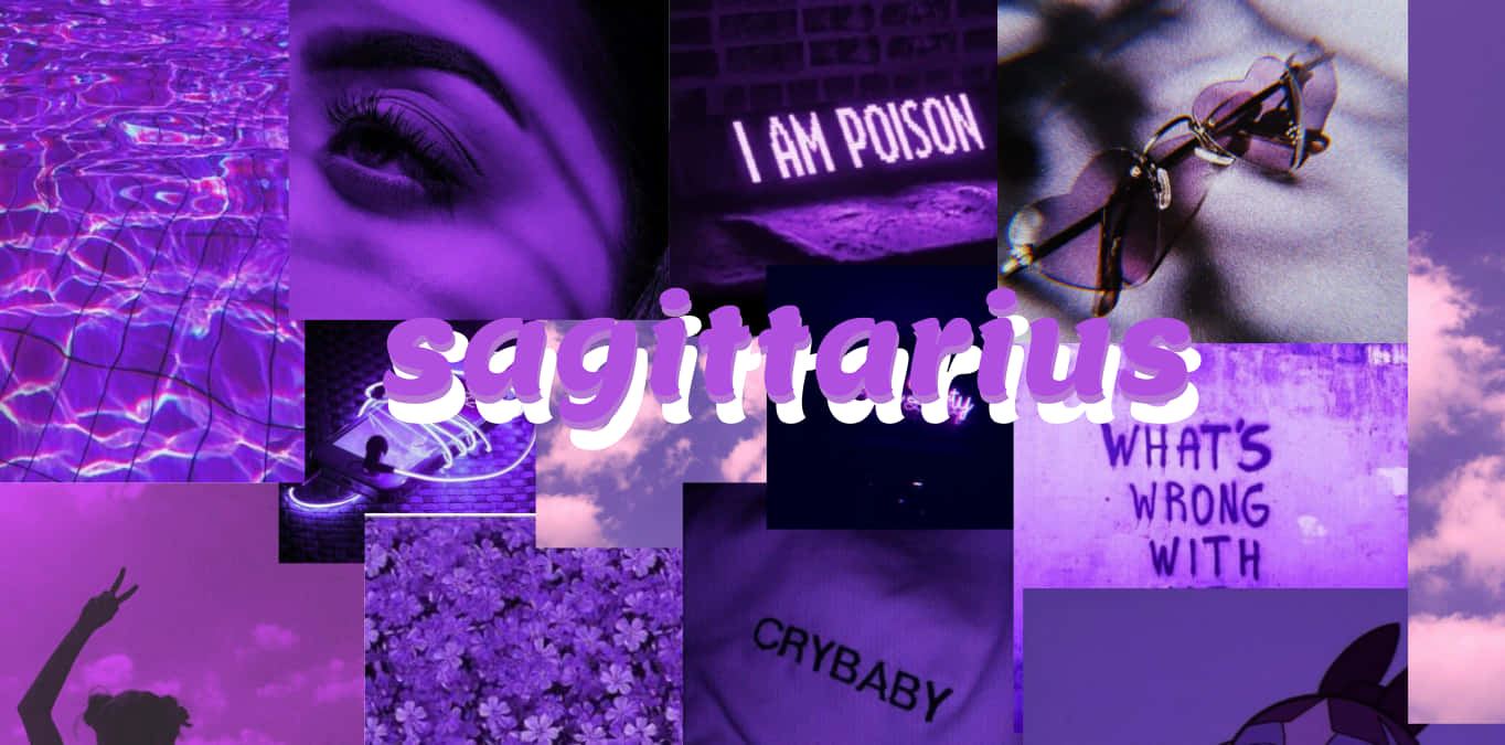 Sagittarius Thẩm Mỹ — Tím aesthetic GIF Hình nền