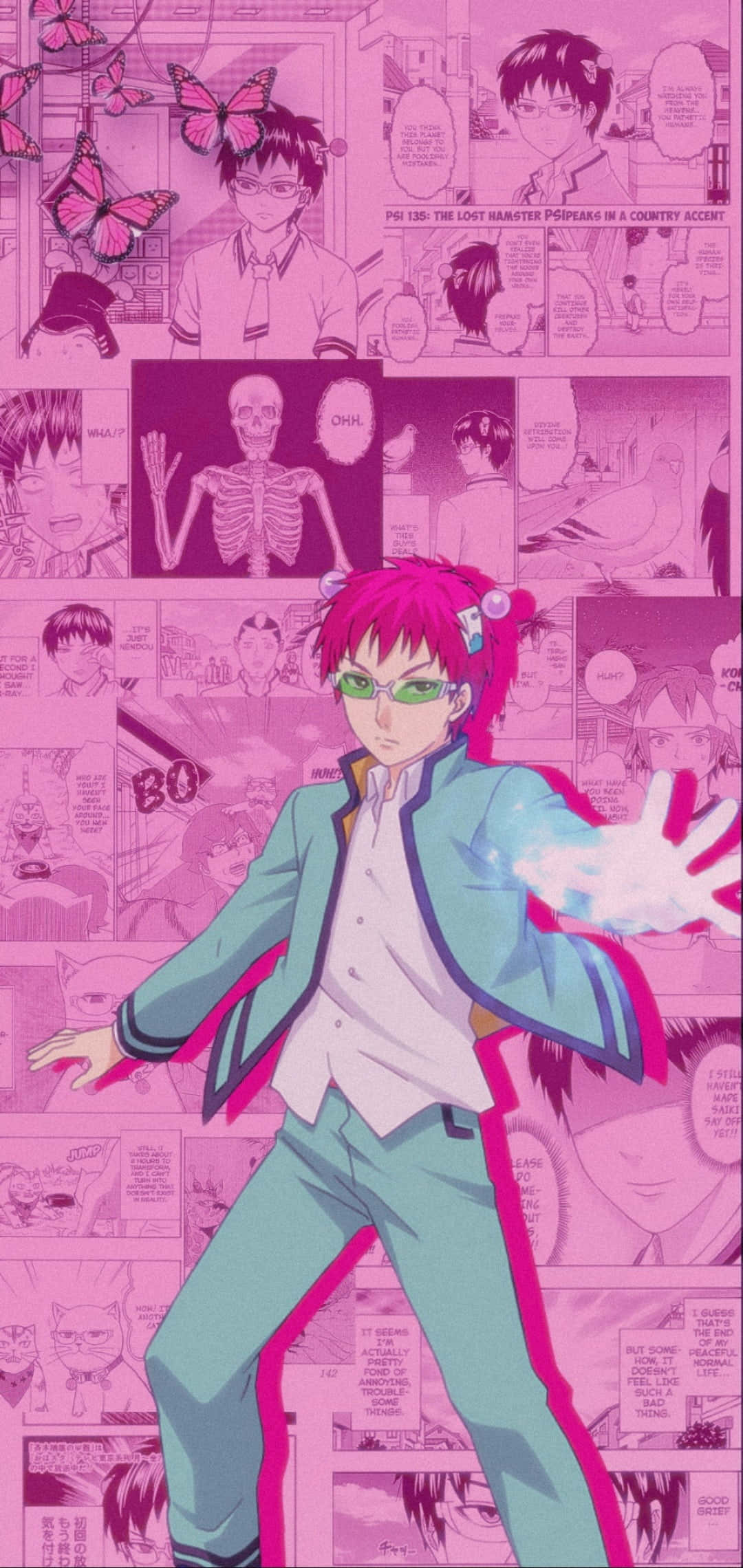 Saiki Kusuo với sức mạnh tâm linh trong anime "Saiki Kusuo No Psi Nan" Hình nền