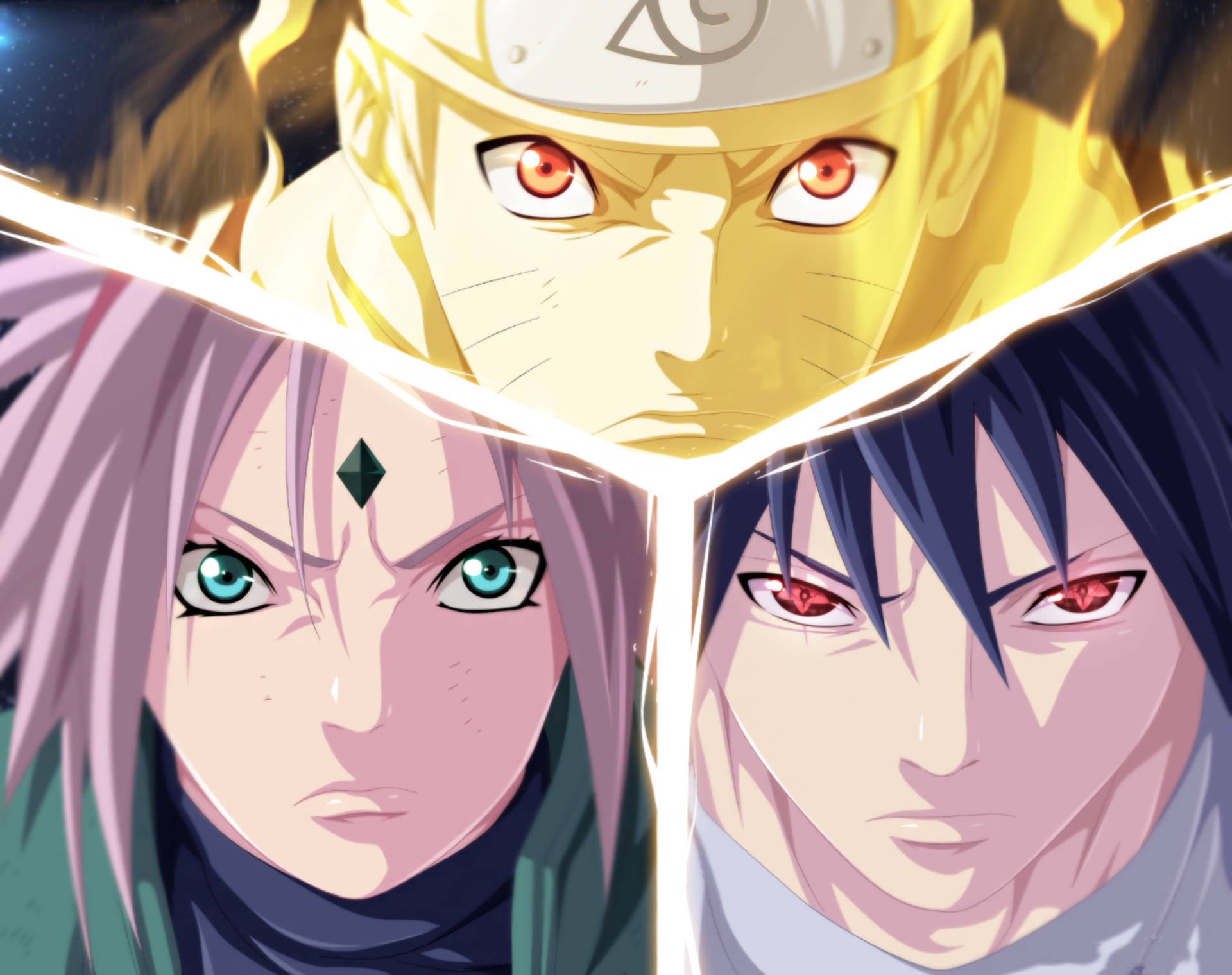 Sakura, Naruto và Sasuke của Đội 7 Hình nền