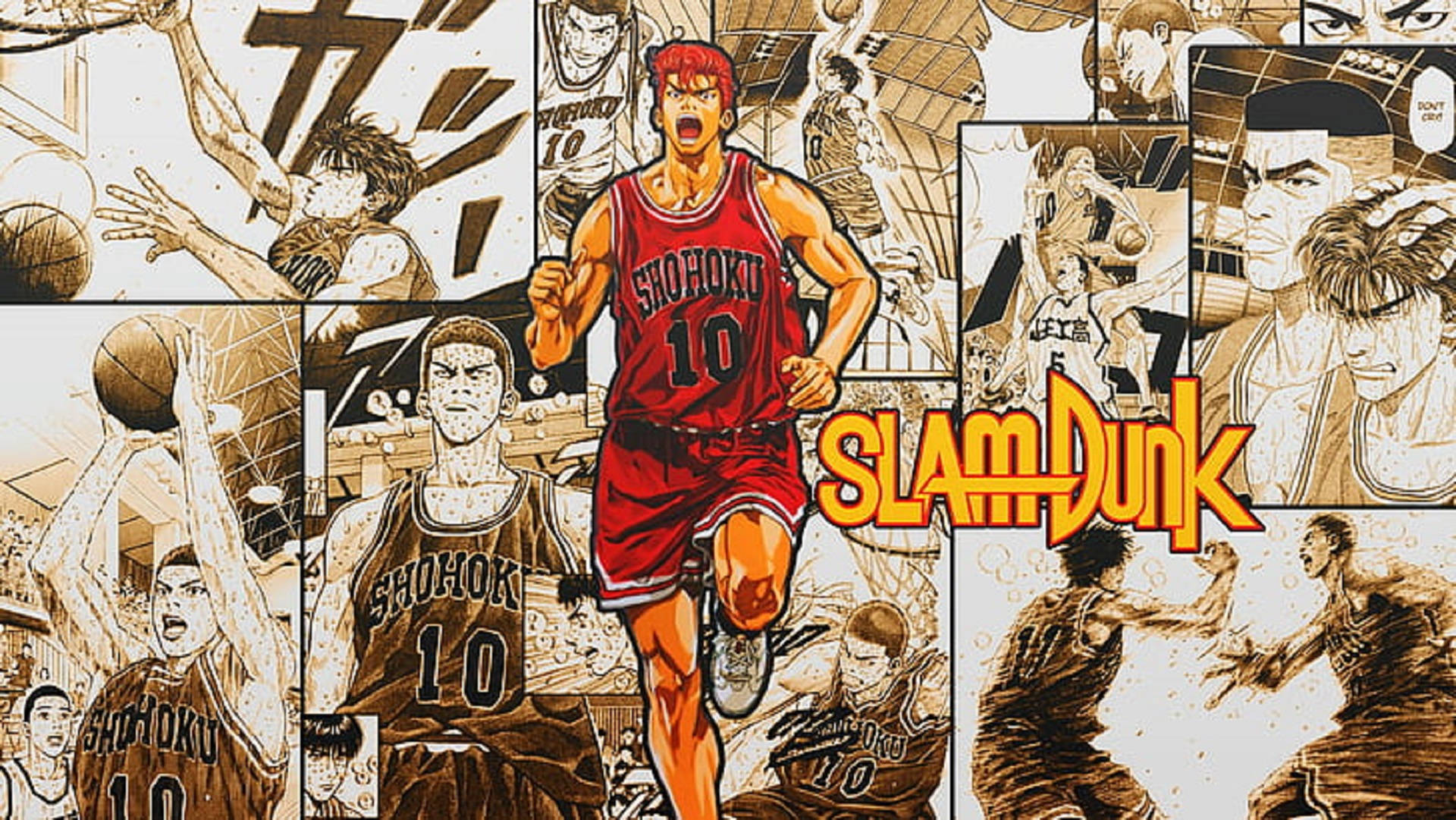 Sakuragi trong khung tranh manga Slam Dunk Hình nền