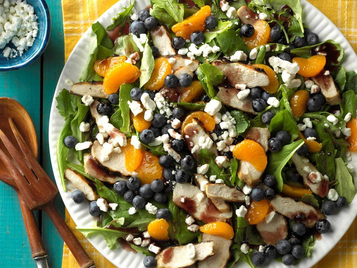 Salad Thịt, Quả Mọng Và Cam Quýt Hình nền
