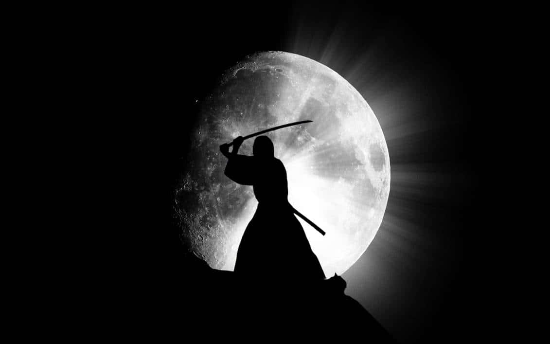 Samurai Anime Hình Bóng Trăng Hình nền