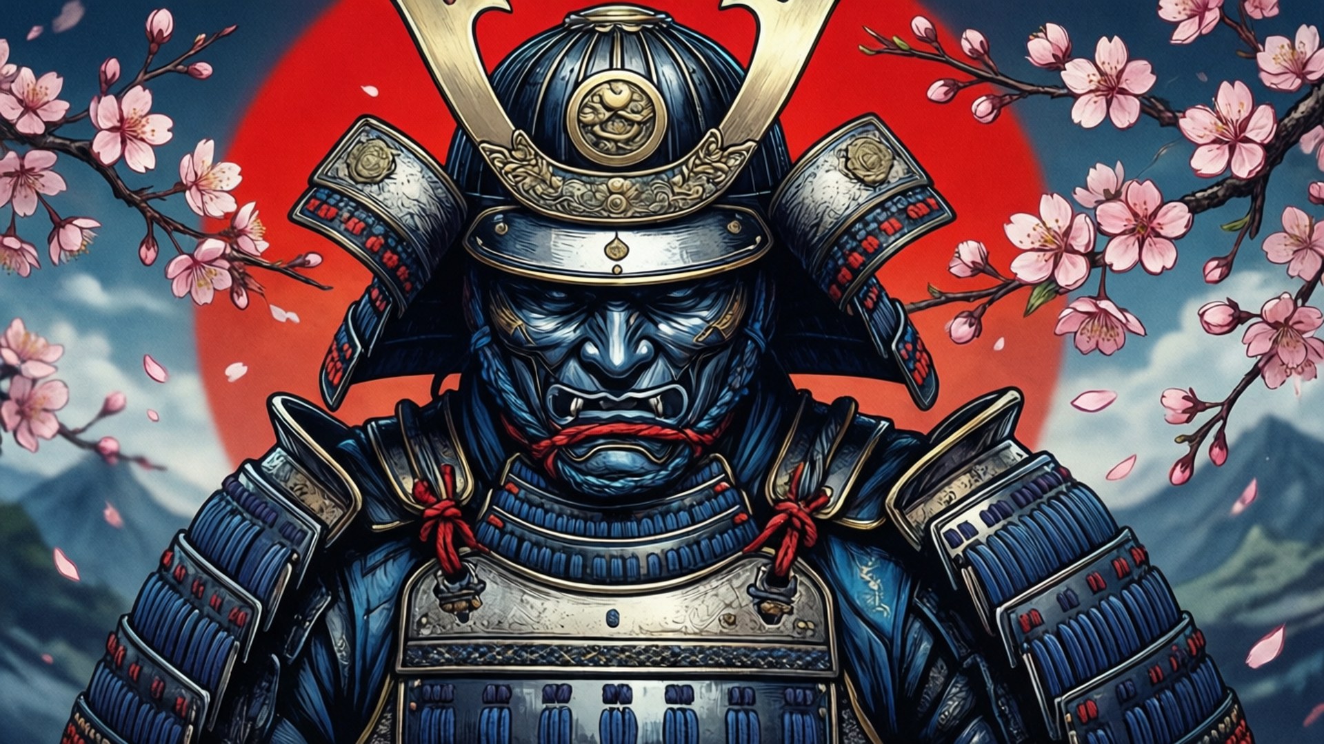 Samurai Hoa Anh Đào Vẽ Đẹp Hình nền