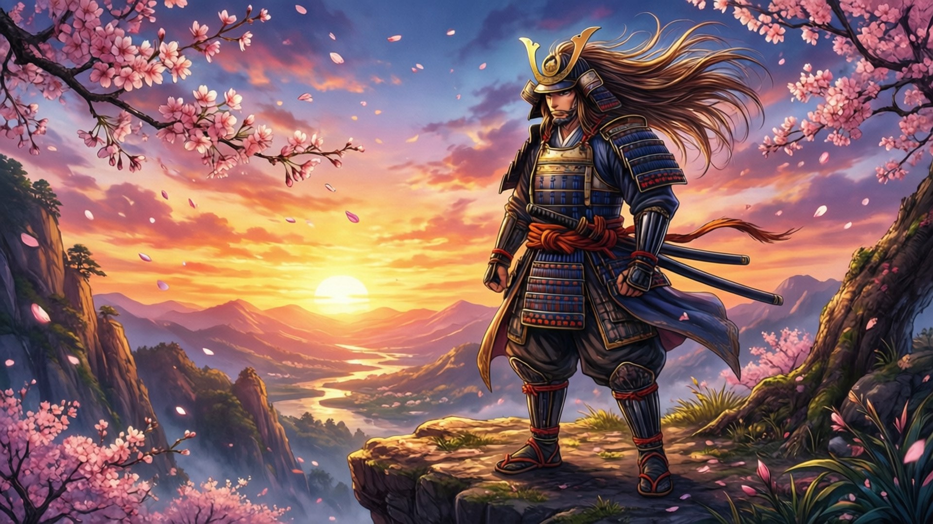Samurai Hoàng Hôn Manga Hình nền