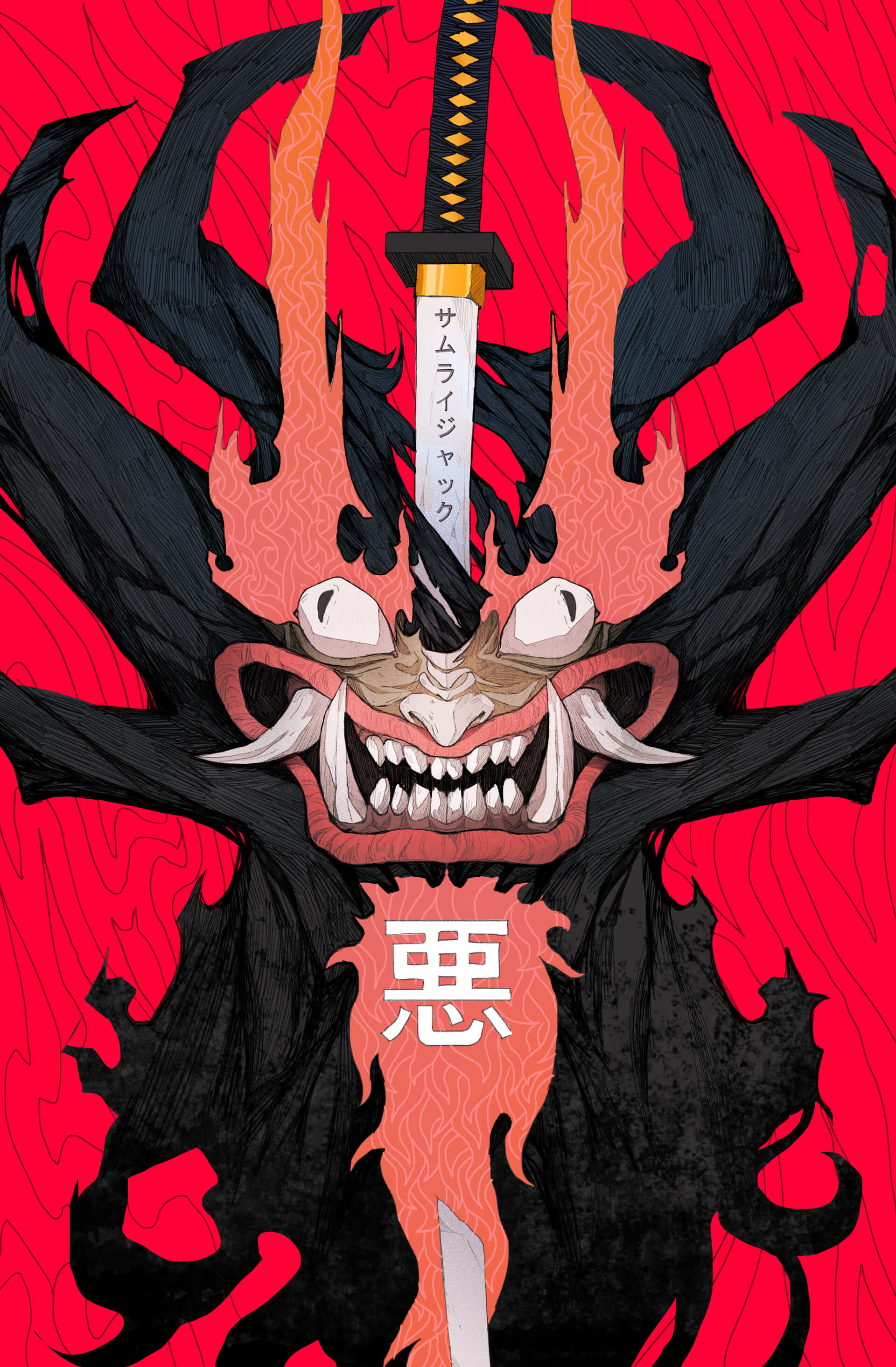 Samurai Jack, Nhà Vô Địch của Quá Khứ, Tương Lai và Hiện Tại. Hình nền