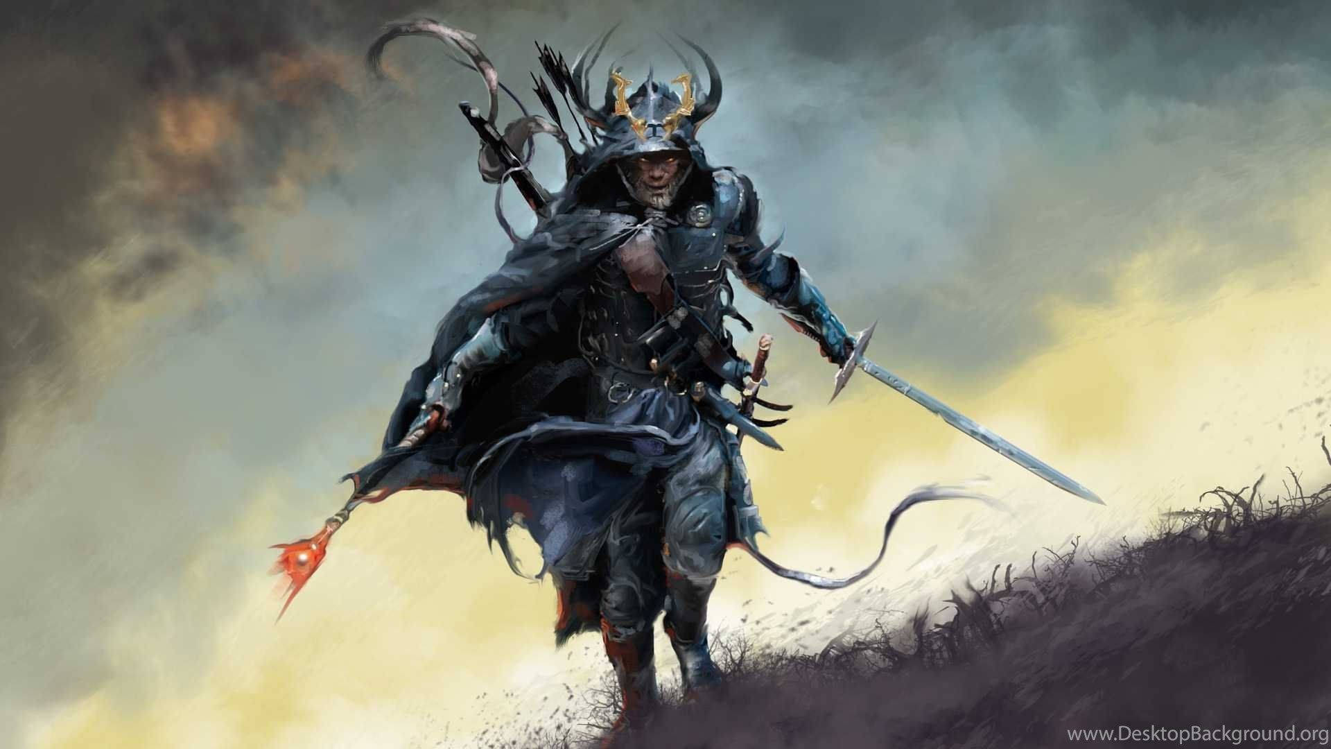 Samurai Nhật Bản Đang Tiến Lại Hình nền
